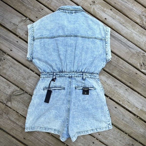 Blank NYC Light Blue Denim Romper - Picture 2 of 12